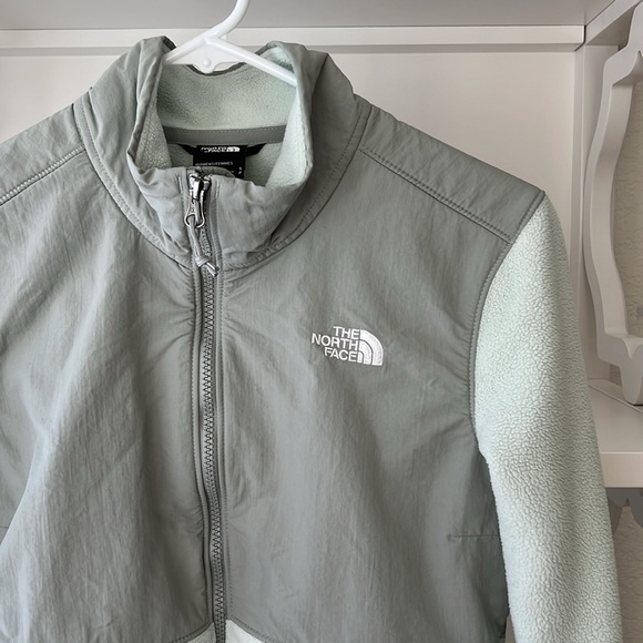 The North Face Denali Women’s Fleece Full Zip Jacket Coat Minty Green Size M - Picture 3 of 10